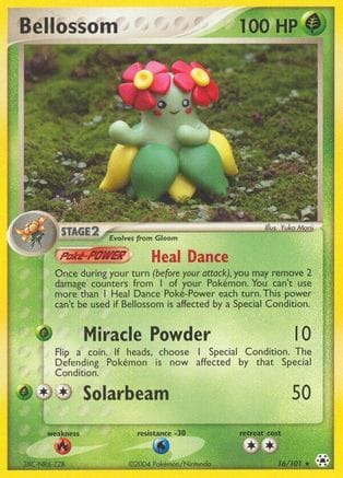 'Pokemon - 'Bellossom 016/101  - Reverse Holofoil Hidden Legends - Rare