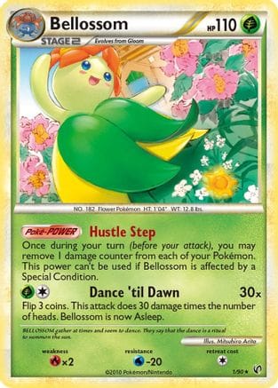 'Pokemon - 'Bellossom 001  - Holofoil Undaunted - Holo Rare