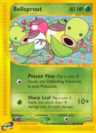 'Pokemon - 'Bellsprout (68) 068  Aquapolis - Common