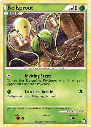 'Pokemon - 'Bellsprout 057  - Reverse Holofoil Triumphant - Common