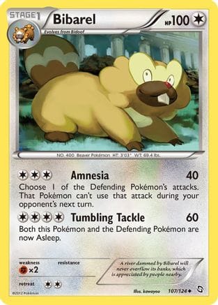 'Pokemon - 'Bibarel 107  Dragons Exalted - Uncommon
