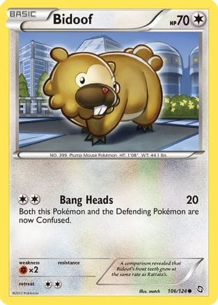 'Pokemon - 'Bidoof 106/124  Dragons Exalted - Common