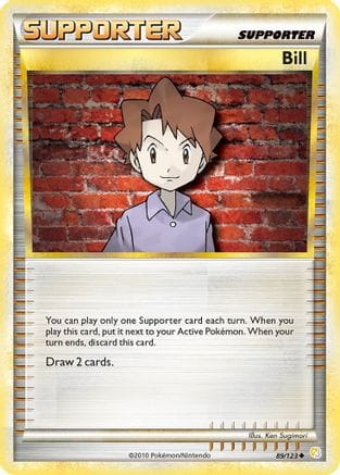 'Pokemon - 'Bill 089  - Reverse Holofoil HeartGold SoulSilver - Uncommon