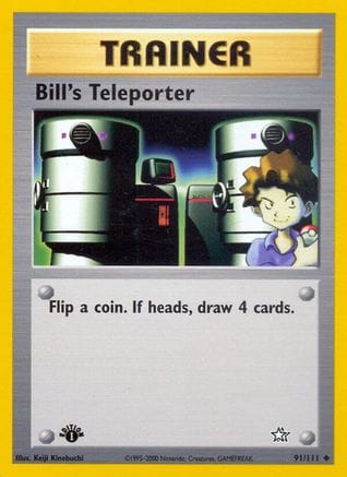 'Pokemon - 'Bill's Teleporter 091/111  - 1st Edition Neo Genesis - Uncommon