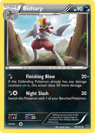 'Pokemon - 'Bisharp (76) 076  Noble Victories - Uncommon
