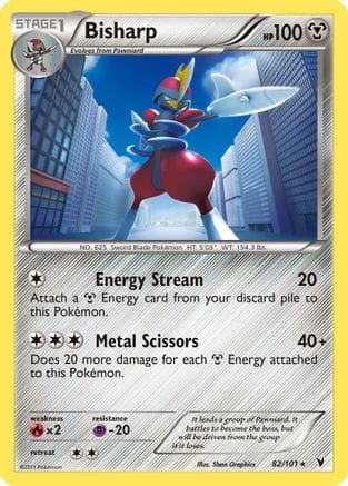 'Pokemon - 'Bisharp (82) 082  - Holofoil Noble Victories - Holo Rare