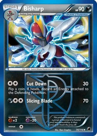 'Pokemon - 'Bisharp (Team Plasma) (74) 074  Plasma Freeze - Uncommon