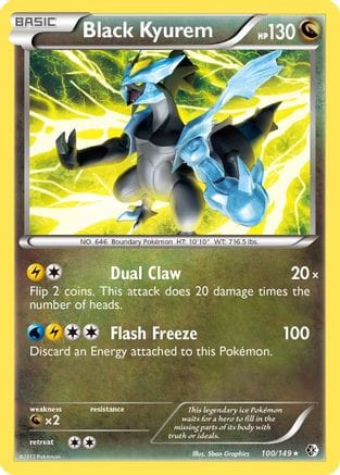 'Pokemon - 'Black Kyurem 100  Boundaries Crossed - Rare