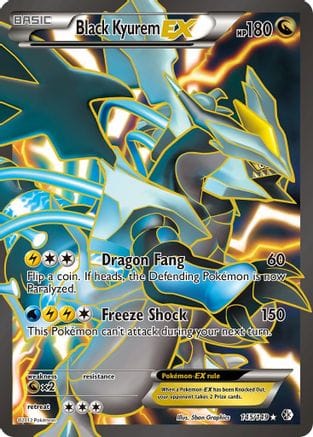 'Pokemon - 'Black Kyurem EX (145 Full Art) 145  - Holofoil Boundaries Crossed - Ultra Rare
