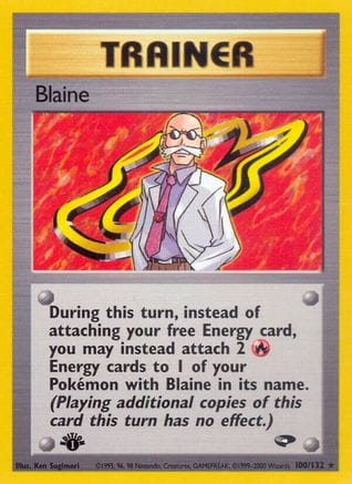 'Pokemon - 'Blaine (100) 100/132  - 1st Edition Gym Challenge - Rare