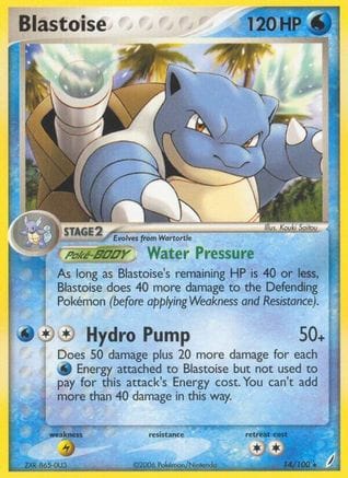 'Pokemon - 'Blastoise 014/100  Crystal Guardians - Rare