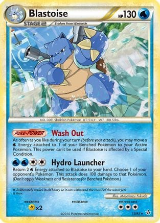 'Pokemon - 'Blastoise 013  - Reverse Holofoil Unleashed - Rare