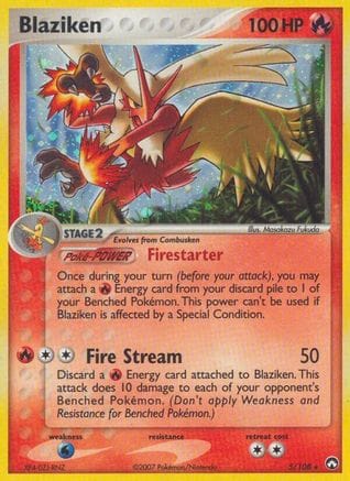 'Pokemon - 'Blaziken 005  - Holofoil Power Keepers - Holo Rare