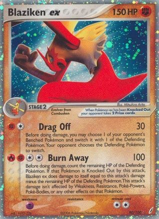 'Pokemon - 'Blaziken ex 090/100  - Holofoil Crystal Guardians - Ultra Rare
