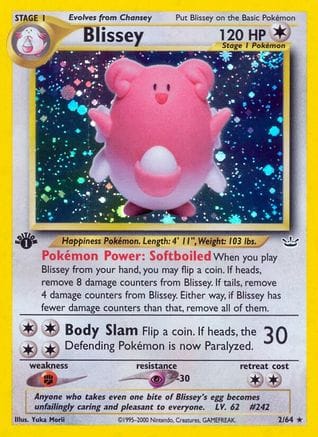 'Pokemon - 'Blissey 002/64  - Unlimited Holofoil Neo Revelation - Holo Rare