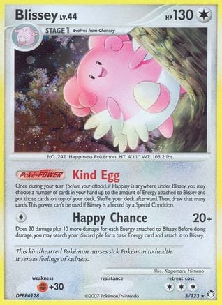 'Pokemon - 'Blissey 005/123  - Holofoil Mysterious Treasures - Holo Rare