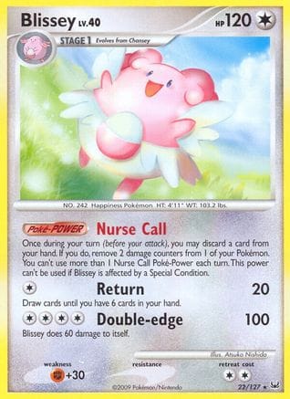 'Pokemon - 'Blissey 022  Platinum - Rare