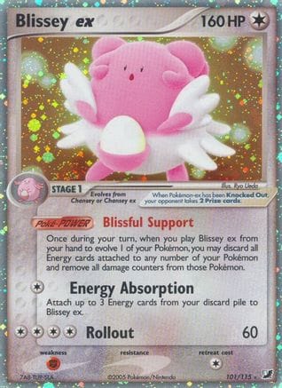 'Pokemon - 'Blissey ex 101  - Holofoil Unseen Forces - Ultra Rare