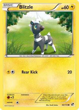 'Pokemon - 'Blitzle (40) 040  Black and White - Common