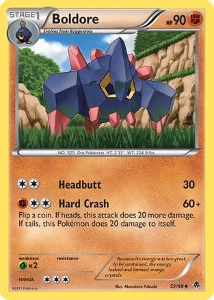 'Pokemon - 'Boldore (52) 052  Emerging Powers - Uncommon