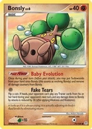 'Pokemon - 'Bonsly 071/130  Diamond and Pearl - Common