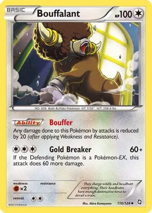 'Pokemon - 'Bouffalant 110  Dragons Exalted - Uncommon