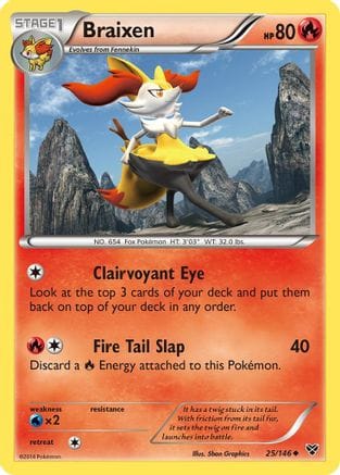 'Pokemon - 'Braixen 025/146  XY Base Set - Uncommon