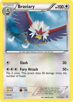 'Pokemon - 'Braviary 112  Dragons Exalted - Rare