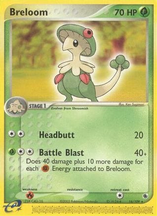 'Pokemon - 'Breloom 016/109  - Reverse Holofoil Ruby and Sapphire - Rare
