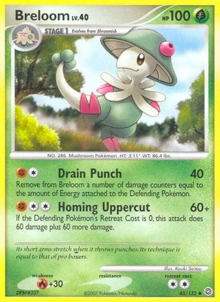 'Pokemon - 'Breloom 045  - Reverse Holofoil Secret Wonders - Uncommon