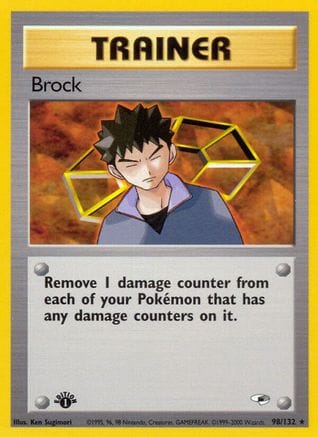 'Pokemon - 'Brock (98) 098/132  - Unlimited Gym Heroes - Rare