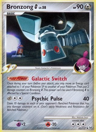 'Pokemon - 'Bronzong G 041/127  - Reverse Holofoil Platinum - Uncommon