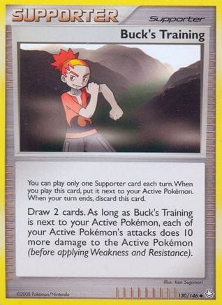 'Pokemon - 'Buck's Training 130/146  - Reverse Holofoil Legends Awakened - Uncommon