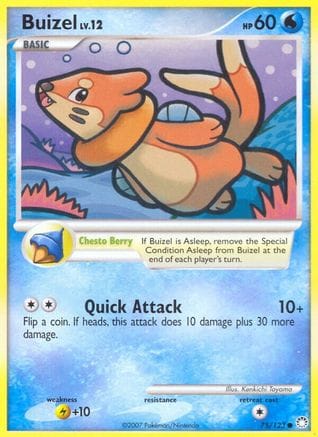 'Pokemon - 'Buizel 075  - Reverse Holofoil Mysterious Treasures - Common