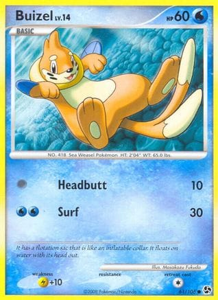 'Pokemon - 'Buizel 061  - Reverse Holofoil Great Encounters - Common