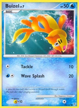 'Pokemon - 'Buizel 092  - Reverse Holofoil Supreme Victors - Common