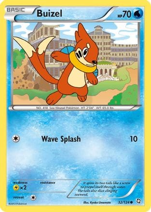 'Pokemon - 'Buizel 032  - Reverse Holofoil Dragons Exalted - Common