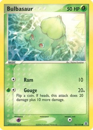 'Pokemon - 'Bulbasaur 055/112  FireRed & LeafGreen - Common
