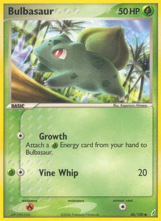 'Pokemon - 'Bulbasaur 046/100  Crystal Guardians - Common