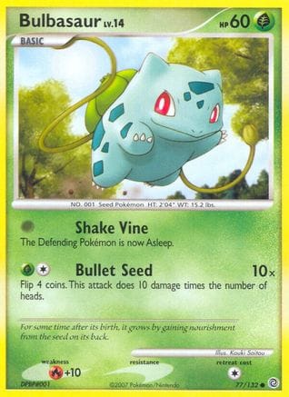 'Pokemon - 'Bulbasaur 077/132  Secret Wonders - Common
