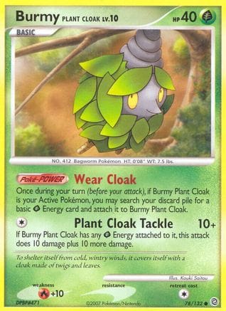 'Pokemon - 'Burmy Plant Cloak 078  Secret Wonders - Common