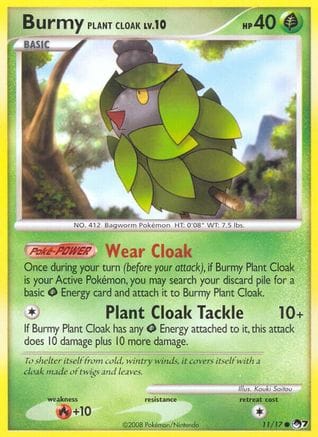 'Pokemon - 'Burmy Plant Cloak 011  POP Series 7 - Common