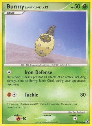 'Pokemon - 'Burmy Sandy Cloak 054  - Reverse Holofoil Majestic Dawn - Common