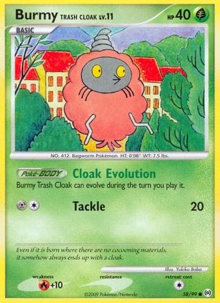 'Pokemon - 'Burmy Trash Cloak 058  Arceus - Common