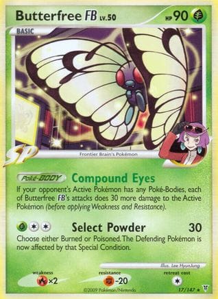 'Pokemon - 'Butterfree FB 017  - Reverse Holofoil Supreme Victors - Rare