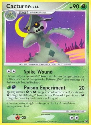 'Pokemon - 'Cacturne 042  - Reverse Holofoil Platinum - Uncommon