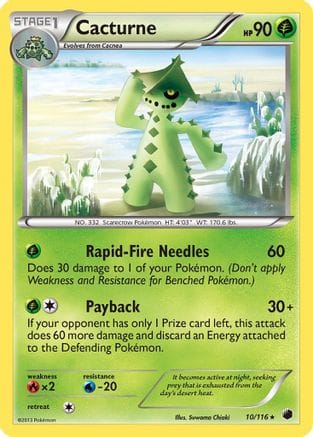 'Pokemon - 'Cacturne 010  - Reverse Holofoil Plasma Freeze - Rare