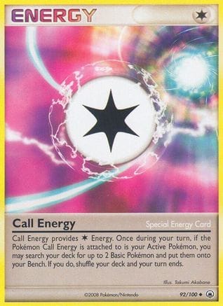 'Pokemon - 'Call Energy 092/100  - Reverse Holofoil Majestic Dawn - Uncommon