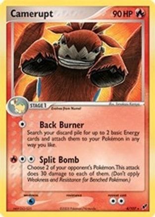 'Pokemon - 'Camerupt 004/107  Deck Exclusives - Rare