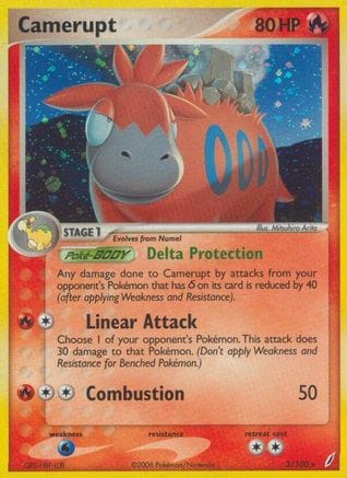 'Pokemon - 'Camerupt 003/100  - Holofoil Crystal Guardians - Holo Rare